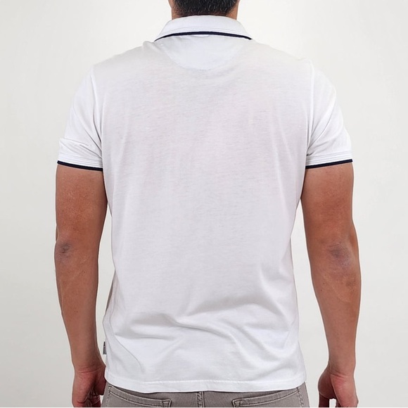 Ted Baker White Tipped Collar Polo Shirt - Picture 3 of 7